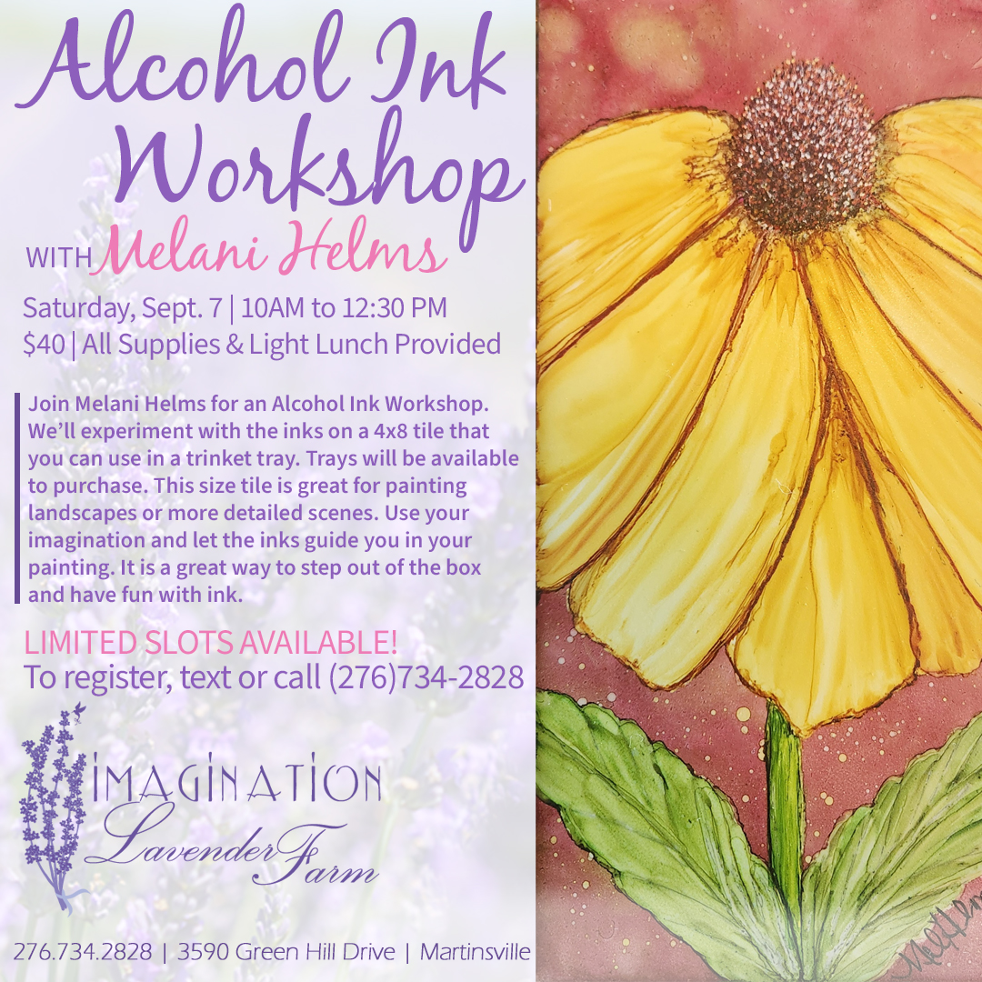 ALCOHOL INK WORKSHOP - $40 (all supplies provided)